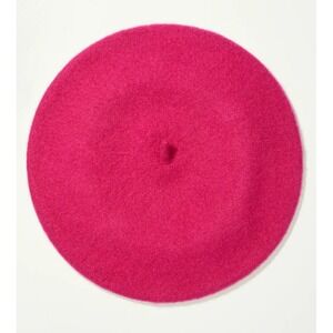 Lucky Brand Hot Pink  Wool Beret NWT